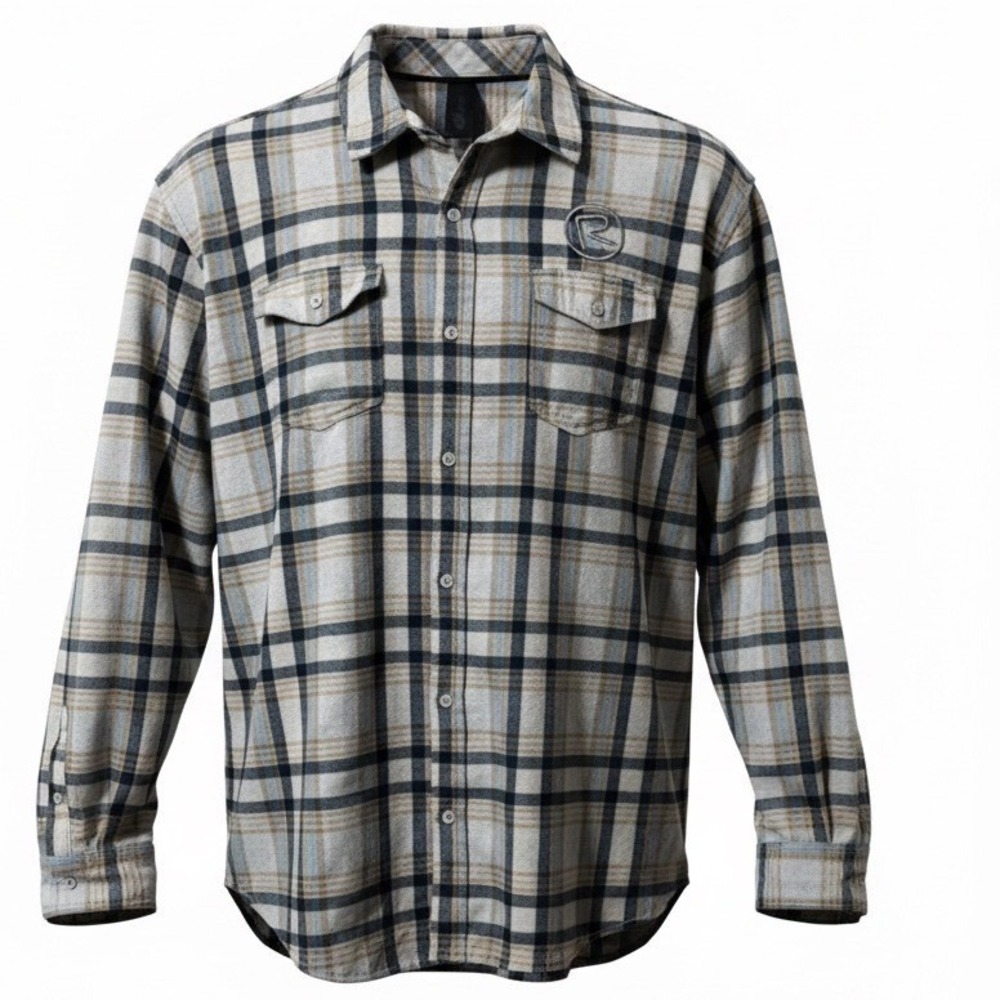 Burnside Women's Flannel Shirt 3XL Plaid Boyfriend Button Cuffs Roll TabGrunge